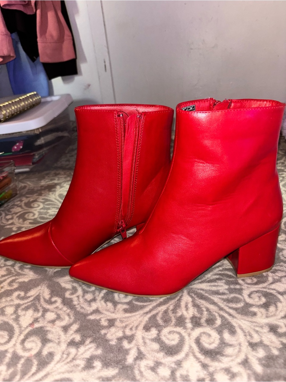 Red 'Sugar' Nightlife Ankle Boots